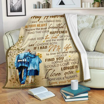 To My Husband I Want You To Believe Deep In Your Heart Fleece Blanket, Deep In Your Heart Fleece Blanket - Thegiftio UK