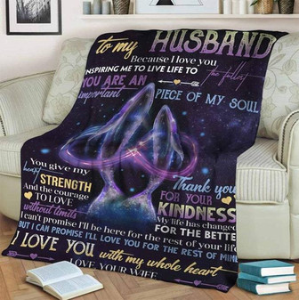 To My Husband Whale Because I Love You Blanket Gift For Husband From Wife Birthday Gift Home Decor Bedding Couch - Thegiftio