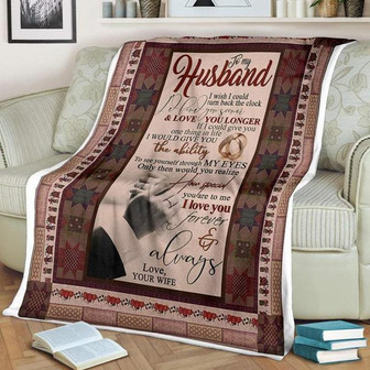 To My Husband I Will Love You Longer Fleece Blanket Gift For Family,Birthday,Couple,Husband,For Him Gift - Thegiftio UK