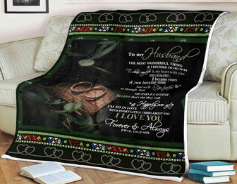 To My Husband The Most Wonderful Person Is You Me Fleece Blanket Gift For Family,Birthday,Couple,Husband Gift - Thegiftio UK