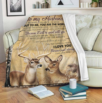 To My Husband You Are The World To Me Fleece Blanket Gift For Family,Birthday,Couple,Husband Gift Home Decor and Comfy - Thegiftio UK