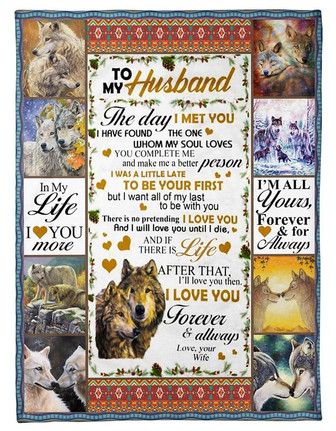 To My Husband, The Day I Met You, Soft Blanket, Fleece Blanket,Gift For Husband For Valentine's Day Home Decor - Thegiftio UK