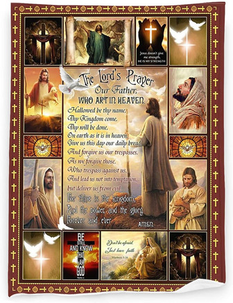 Jesus Christ Blanket Faith Blanket Christian Scripture for Women Men Soft Cozy Fleece Throw Blanket for Bed Couch Living Room - Thegiftio UK