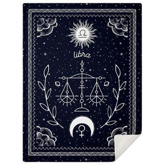 Libra Zodiac Blanket| Fleece Blanket Horoscope Astrology Gift- Birthday Gifts - Thegiftio UK