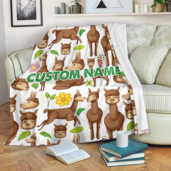 Llama Blanket - Alpaca Throw Blanket - Llama Fleece Blanket - Alpaca Adult Blanket - Llama Kid Blanket - Alpaca gift - Thegiftio
