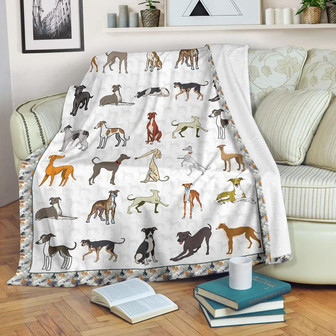 I Love Greyhound Dog Blanket Cute Greyhound Dog Blanket Gifts For Dog Dad Dog Mom - Thegiftio UK