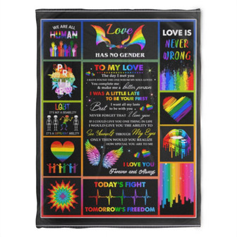 To My Love LGBT The Day Met You,Soft Blanket, Fleece Blanket.Home Decor Bedding Couch Sofa Soft and Comfy Cozy - Thegiftio UK