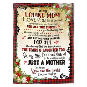 To My Loving Mom Christmas,Soft Blanket, Fleece Blanket.Gift For Mom Family Home Decor Bedding Couch Sofa Soft - Thegiftio UK