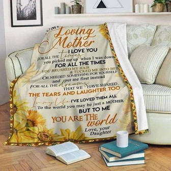 To My Loving Mom The Tears And Laughter Too Fleece Blanket Gift For Mom From Daughter Home Decor Bedding Couch Sofa Soft - Thegiftio UK