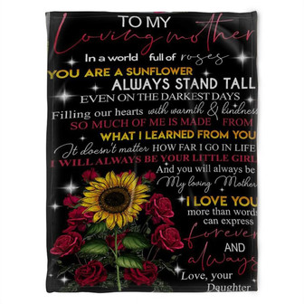 To My Loving Mother Blanket, Filling Our Heart With Warmth And Kindness, Gift For Mother Family Home Decor Bedding Couch - Thegiftio UK