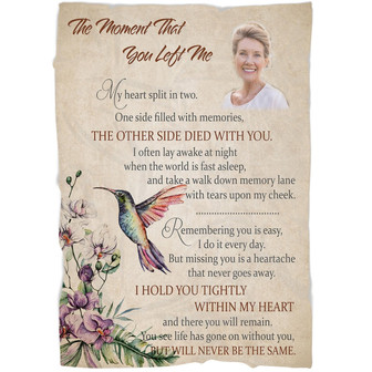 Memorial Blanket - Personalized I Hold You Tightly Within My Heart Fleece Blanket Home Decor Bedding Couch Sofa Soft And Comfy Cozy Memorial Gift - Thegiftio UK