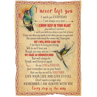 Memorial Blanket - Remember I Am Always With You Every Step Of The Way Fleece Blanket Home Decor Bedding Couch Sofa Soft And Comfy Cozy, Memorial Gift - Thegiftio UK