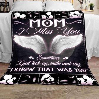 Memorial Blanket - Mom I Miss You I Know That Was You Memorial Blanket - Thegiftio UK
