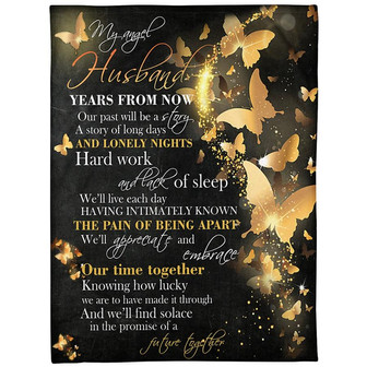Memorial Blanket - Memorial Husband In Heaven, My Angel Husband Butterfly Blanket Gift For Family Home Decor Bedding Couch Sofa Soft and Comfy Cozy - Thegiftio UK