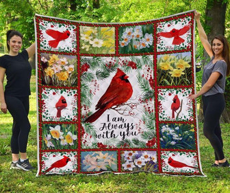 Memorial Blanket - Cardinal Memorial Blanket, Cardinal Bird I Am Always With You - Thegiftio UK