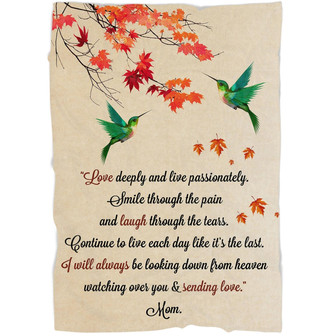 Memorial Blanket - I Will Always Be Looking Down From Heaven Watching Over You Fleece Blanket Home Decor Bedding Couch Sofa Soft And Comfy Cozy, Memorial Gift - Thegiftio UK