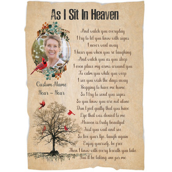 Memorial Blanket - Personalized Cardinal Remembrance Fleece Blanket You'll Be Taking One For Me Blanket Home Decor Bedding Couch Sofa Soft And Comfy Cozy Memorial Gift - Thegiftio UK