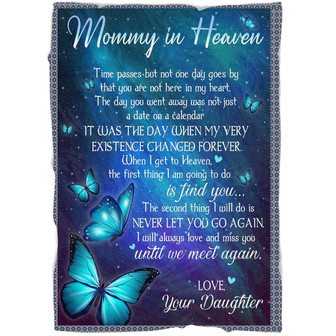 Memorial Blanket - Mother Memorial Blanket Gift for Loss of Mother, Angel Mother in Memory Fleece Blanket Home Decor Bedding Couch Sofa Soft And Comfy Cozy Gift For Family - Thegiftio UK