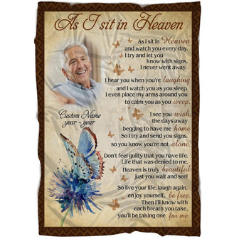 Memorial Blanket - Perosnalized Don't Feel Guilty That You Have Life Fleece Blanket Home Decor Bedding Couch Sofa Soft And Comfy Cozy Memorial Gift, Gift For Friend Family - Thegiftio UK