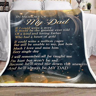 Memorial Blanket - Memorial Blanket, In Memory Of My Dad - Thegiftio UK