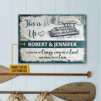 Metal Sign- Cute Design Pontoon Lot Of Love Rectangle Metal Sign Custom Name - Thegiftio UK