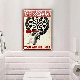 Metal Sign- Dart Your Aim Will Help Nice Design Rectangle Metal Sign - Thegiftio UK