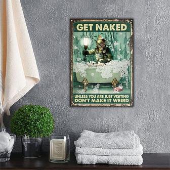 Metal Sign- Diving Get Naked Unless Green Design Funny Style Rectangle Metal Sign - Thegiftio UK