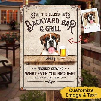 Metal Sign- What Ever You Brought Dog Beer Rectangle Metal Sign Custom Name Image Text - Thegiftio UK