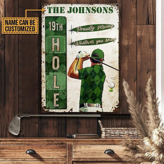 Metal Sign- Green Golf Whatever You Bring Custom Name Rectangle Metal Sign - Thegiftio