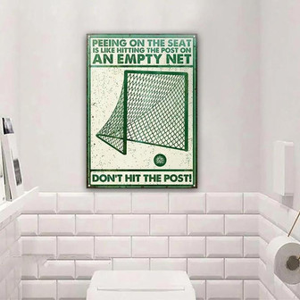 Metal Sign- Lacrosse Don't Hit The Post Green Rectangle Metal Sign - Thegiftio UK