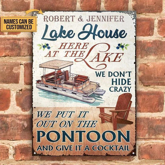 Metal Sign- Pontoon We Put It Out Rectangle Metal Sign Custom Name Nice Design - Thegiftio UK