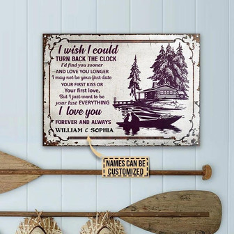 Metal Sign- Sketchy Boating I Wish I Could Custom Name Year Rectangle Metal Sign - Thegiftio UK