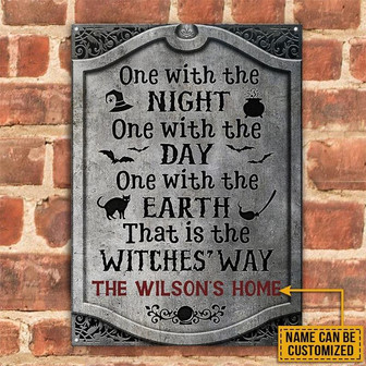 Metal Sign- That Is The Witches' Way Rectangle Metal Sign Custom Name Nice Design - Thegiftio