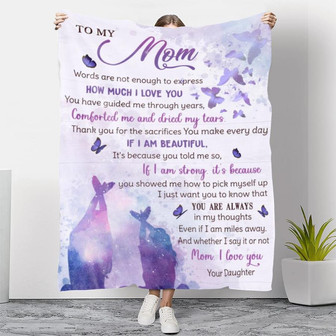 To My Mom You Are Always In My Thoughts Blanket Gift For Mom From Daughter Birthday Gift Home Decor Bedding Couch - Thegiftio