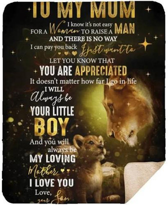 To My Mom You Are Apppreciated Fleece Blanket Gift For Mom From Son Home Decor Bedding Couch Sofa Soft And Comfy Cozy - Thegiftio