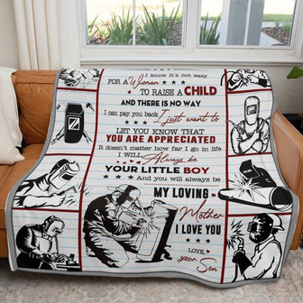To My Mom You Are Appreciated Blanket Gift For Mom From Welder Son Birthday Gift Home Decor Bedding Couch Sofa Soft - Thegiftio UK