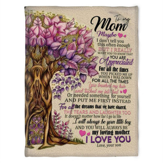 To My Mom Blanket,Fleece Blankets, I Don't Tell You This Often Enough, Gift For Mom Family Home Decor Bedding Couch - Thegiftio UK