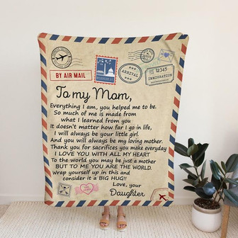 To My Mom Blanket, Personalized Name Blanket, Mother Blanket, Family Throw Blanket, Blanket For Mom, Christmas Blanket - Thegiftio UK