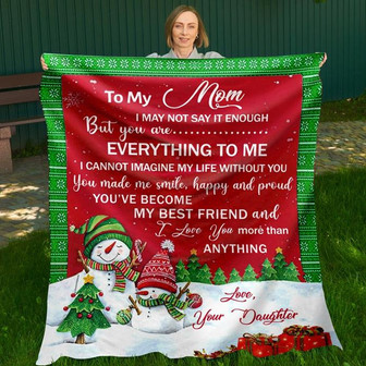 To My Mom Blanket From Daughter Son Fleece , Christmas Gift for Mom - Thegiftio UK