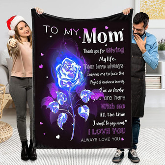 To My Mom Blanket from Daughter Son Gifts for Mom Throw Blanket, Mom Birthday Gifts Christmas Gift for Mom - Thegiftio UK
