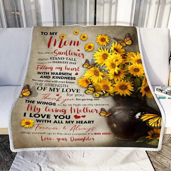 To My Mom Blanket, Filling My Heart With Warmth And Kindness, Gift For Mom Family Home Decor Bedding Couch Sofa Soft - Thegiftio UK