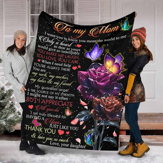 To My Mom Blanket, Special Blanket, Just Like You, Thank You and Love You So Much, Gift For Mom Family Home Decor - Thegiftio UK