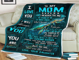 To My Mom Blanket, I Am Because You Are So Much Of Me Is Made From, Gift For Mom Family Home Decor Bedding Couch - Thegiftio UK
