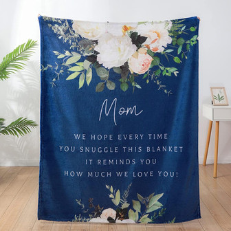 Gifts for Mom from Daughters Birthday Christmas Gifts for Mom Blue Throw Blanket - Thegiftio UK