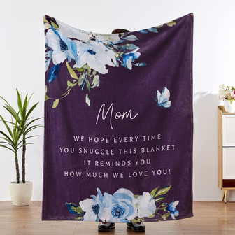 Gifts for Mom Mom Gifts from Daughters for Mom Birthday Gifts for Mom Soft Throw, Purple - Thegiftio UK