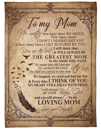 To My Mom Every Time I Think Of You My Heart Fills With Pride Fleece Blanket Gift For Family, Birthday, Mother Gift - Thegiftio UK