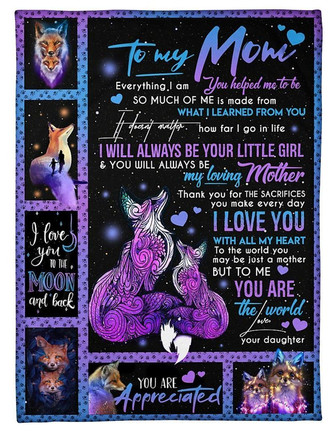 To My Mom Everything,I am You Helped me To Be So Much Of Me Blanket Gift For Mom From Daughter Bedding Couch Sofa Soft - Thegiftio UK