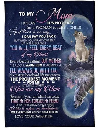To My Mom First My Mom Forever My Friend Fleece Blanket Gift For Mom From Daughter Home Decor Bedding Couch Sofa Soft - Thegiftio