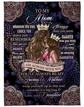 To My Mom Fleece Blanket - Who loves you more than you know Gift For Mom From Daughter Birthday Gift Home Decor - Thegiftio UK