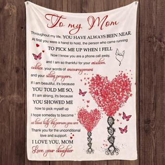 To My Mom Fleece Blanket, A Hand To Hold - Gift For Mom From Daughter Birthday Gift Home Decor Bedding Couch Sofa Soft - Thegiftio UK